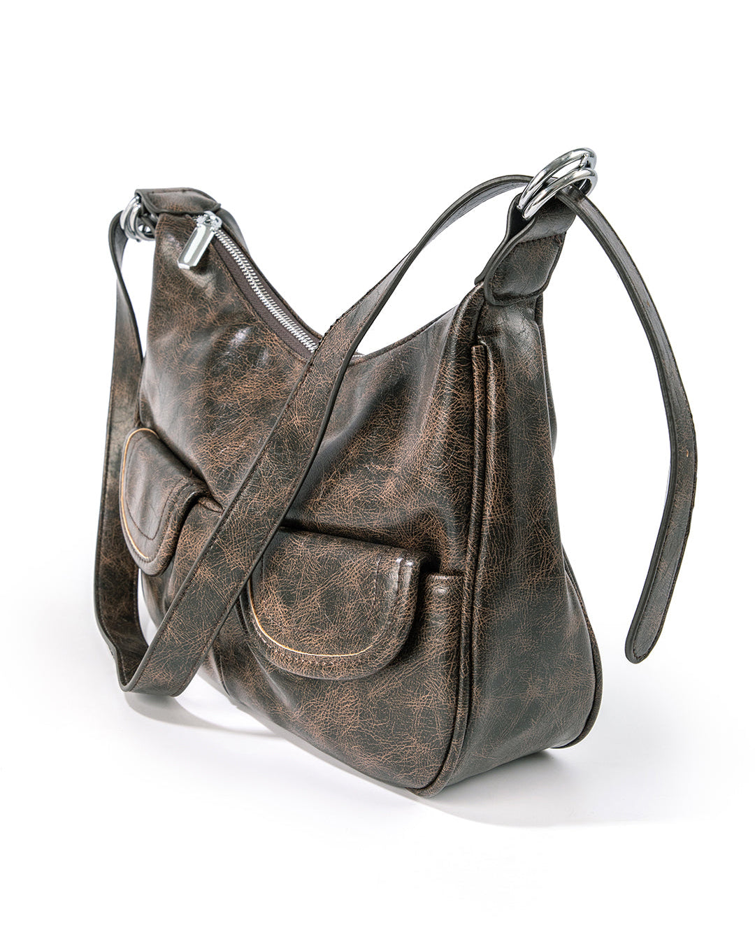 Vintage Luxe Eskitme Omuz Çantası