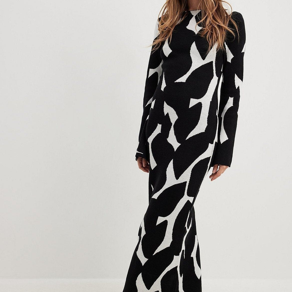 Darlene Jakarlı Örgü Maxi Elbise