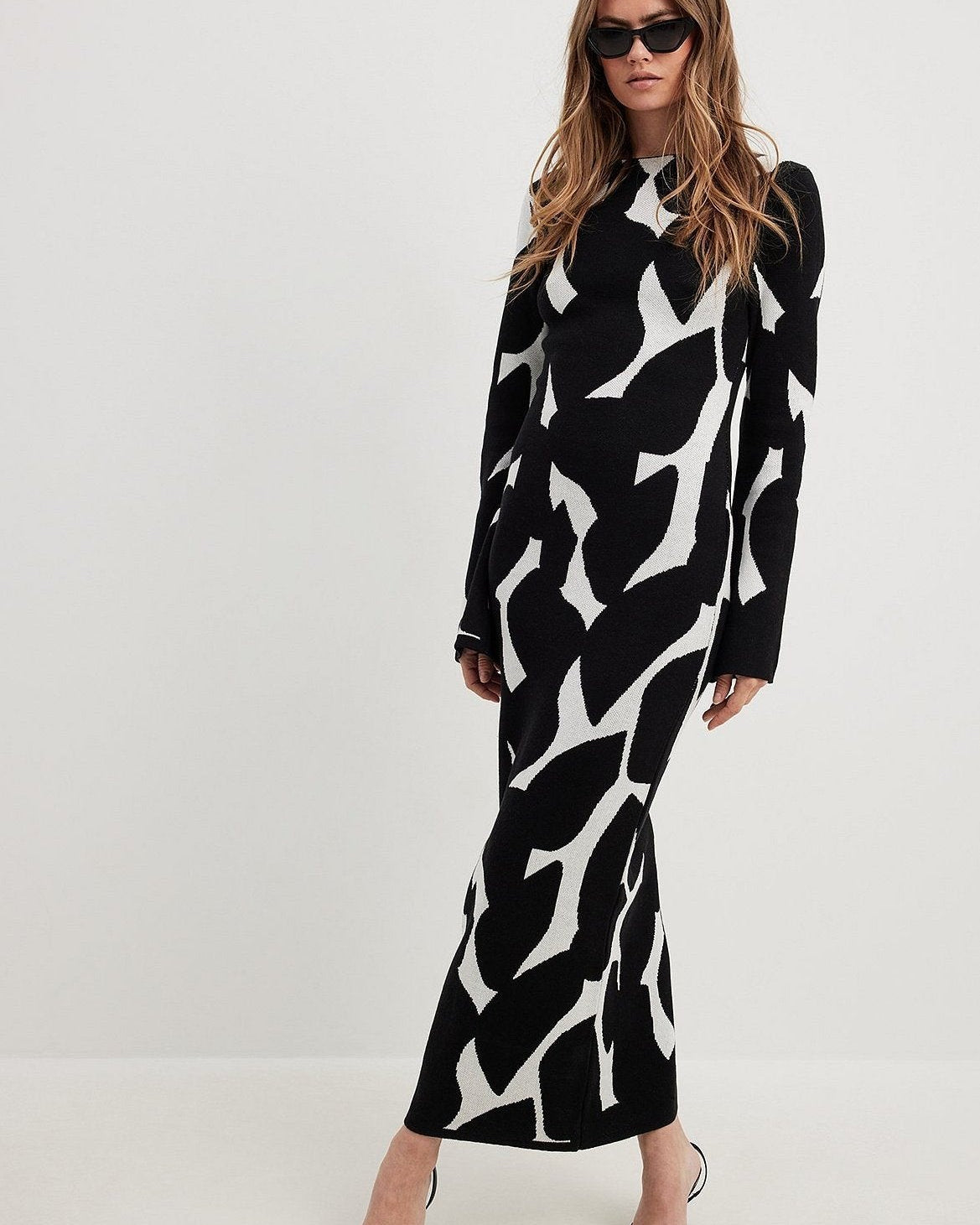 Darlene Jakarlı Örgü Maxi Elbise