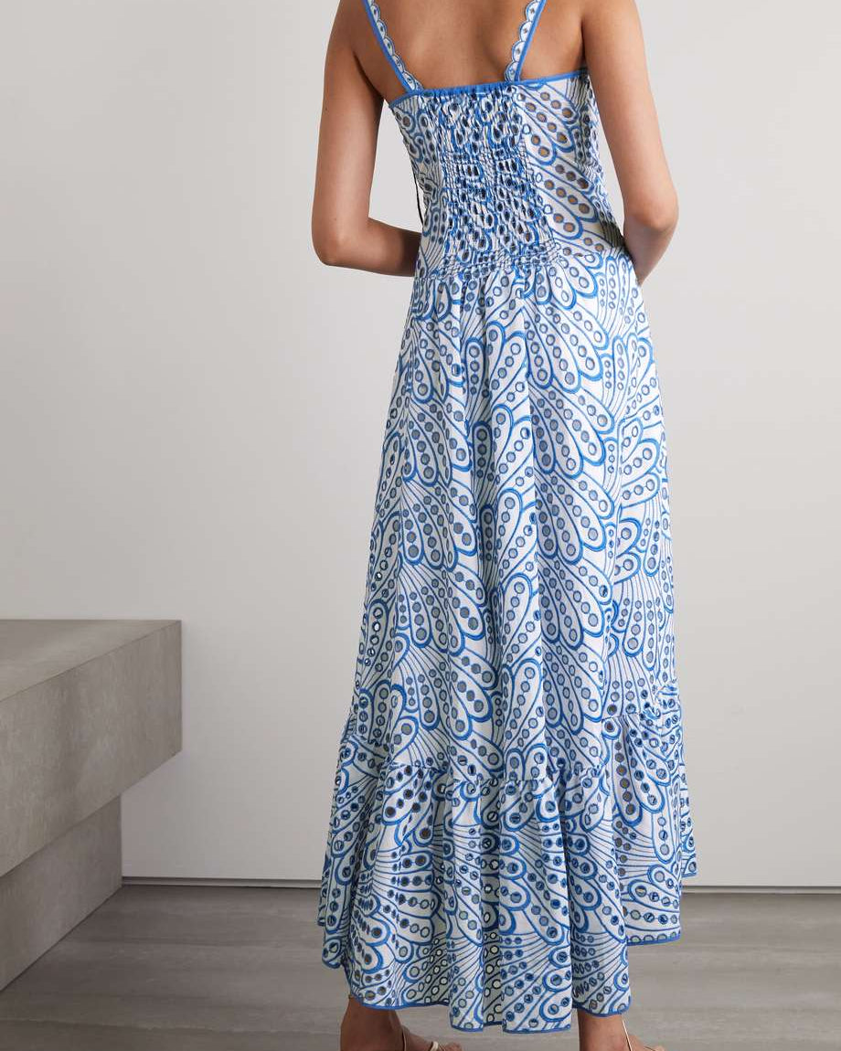 Dolly İşlemeli Dantel Midi Büstiyer Elbise