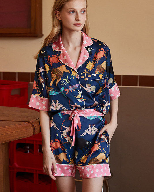 Zincir desenli pijama takımı