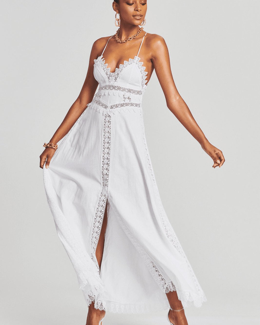 Fay Dantelli Uzun Elbise