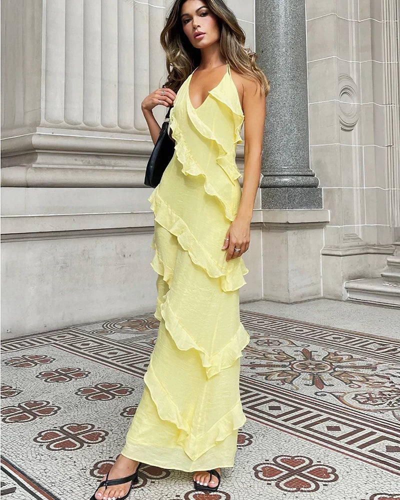 Sophia Uzun Elbise - Limon