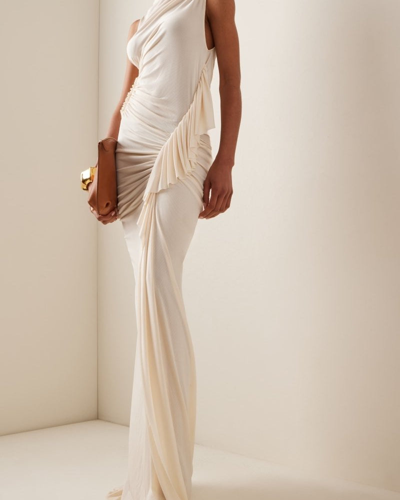 Gloria Kolsuz Dantelli Uzun Elbise