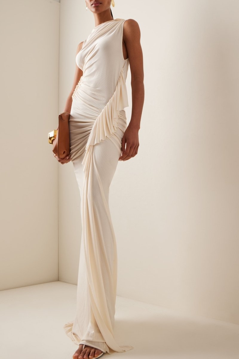 Gloria Kolsuz Dantelli Uzun Elbise