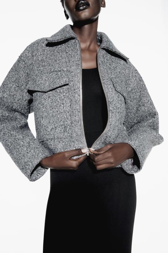 Polo Yaka Kısa Ceket