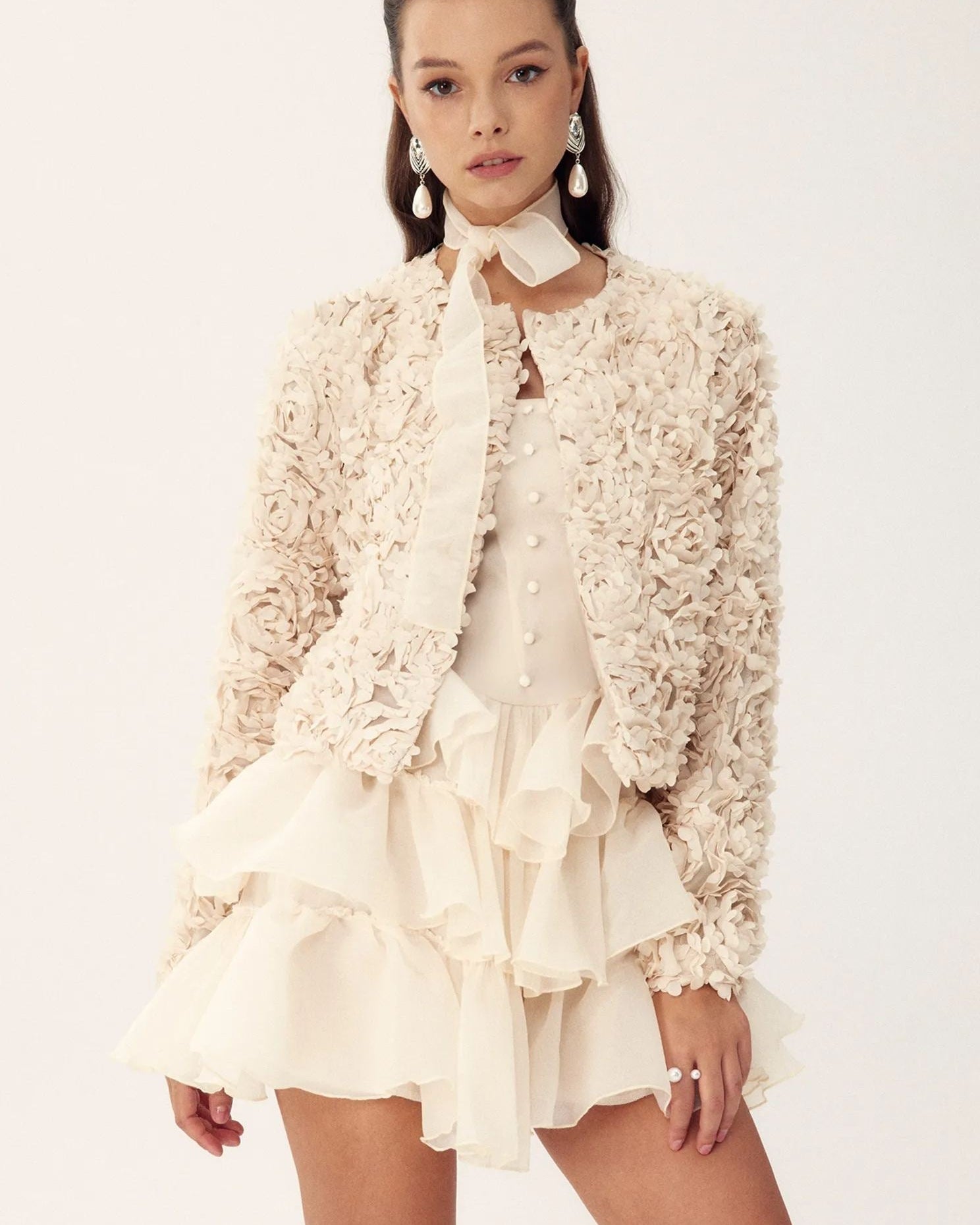 Alice Çiçek Aplikeli Kısa Ceket