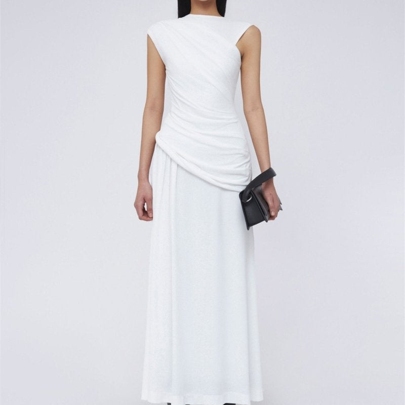 Janet Kolsuz Pileli Maxi Elbise