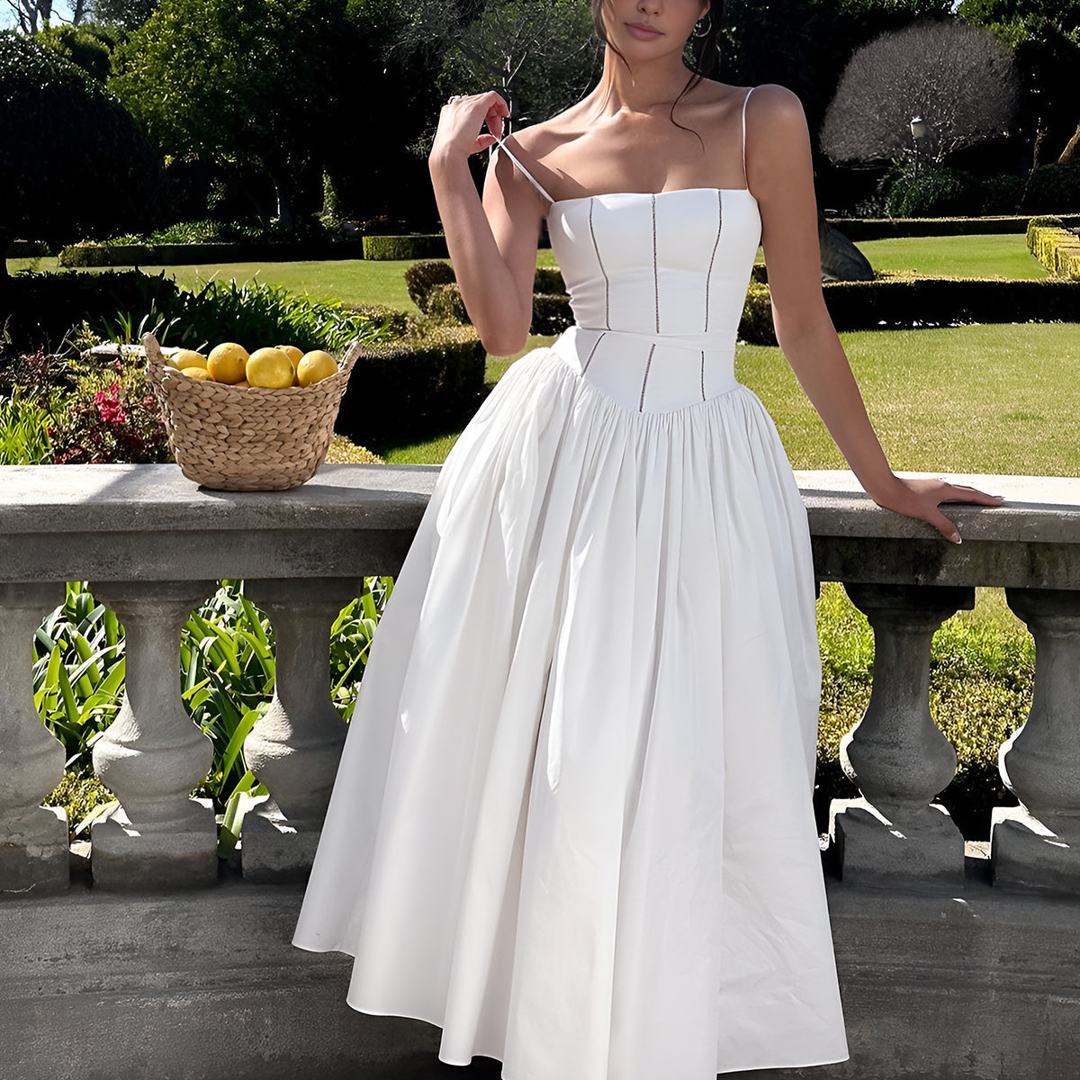 Serendipity Frenchy Dökümlü Uzun Elbise