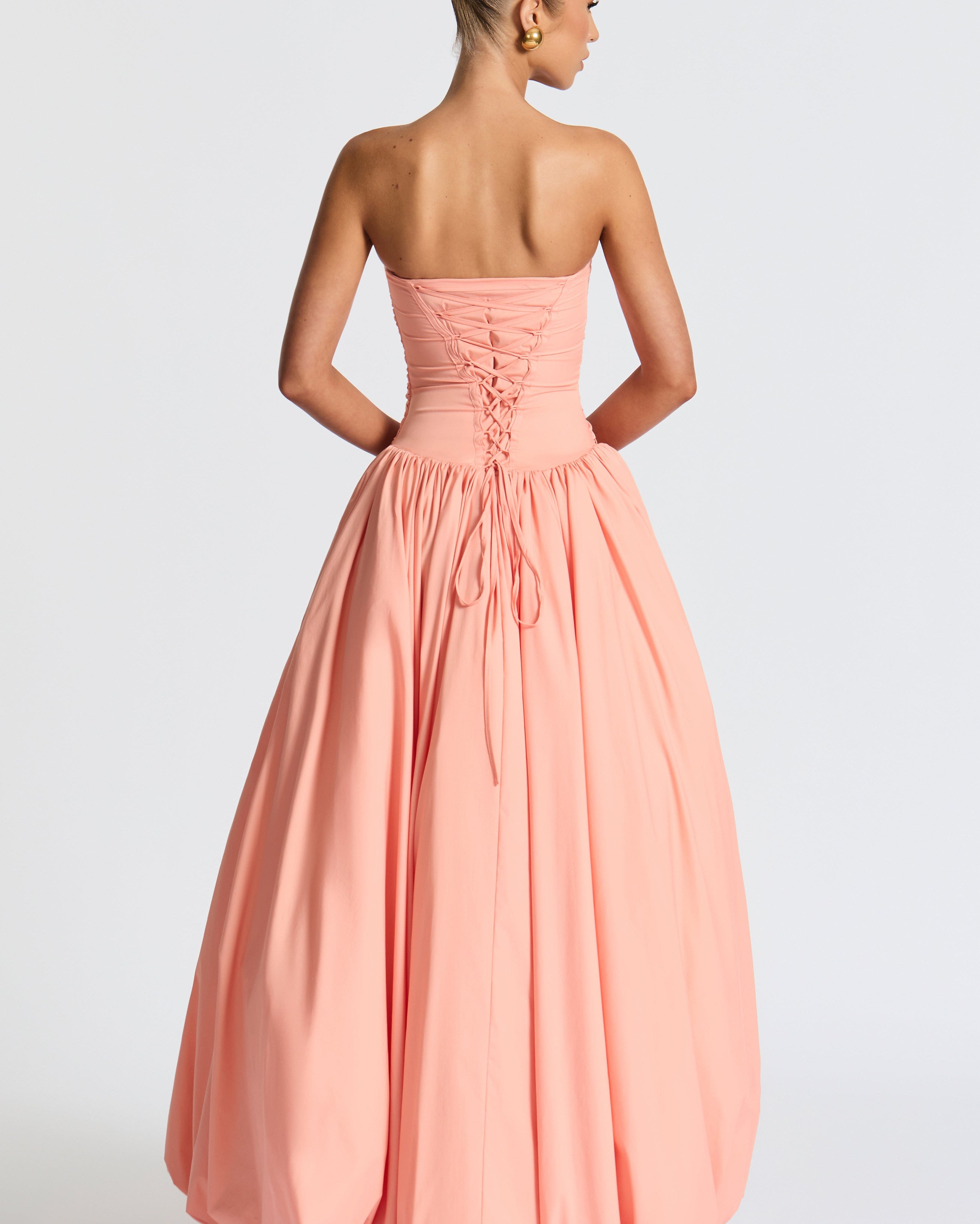 Jillian Maxi Elbise – Şeftali