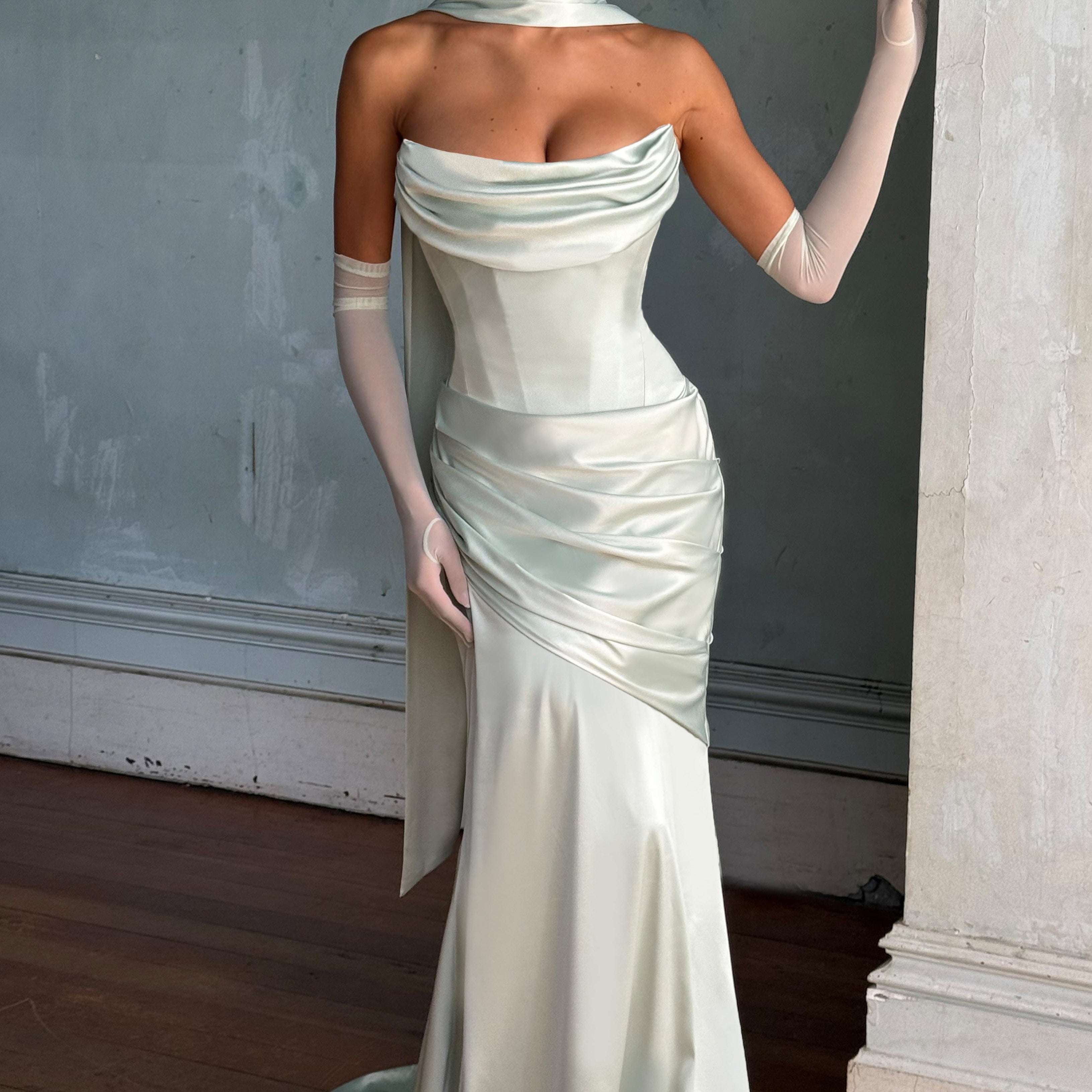 Kensington Maxi Elbise – Mint