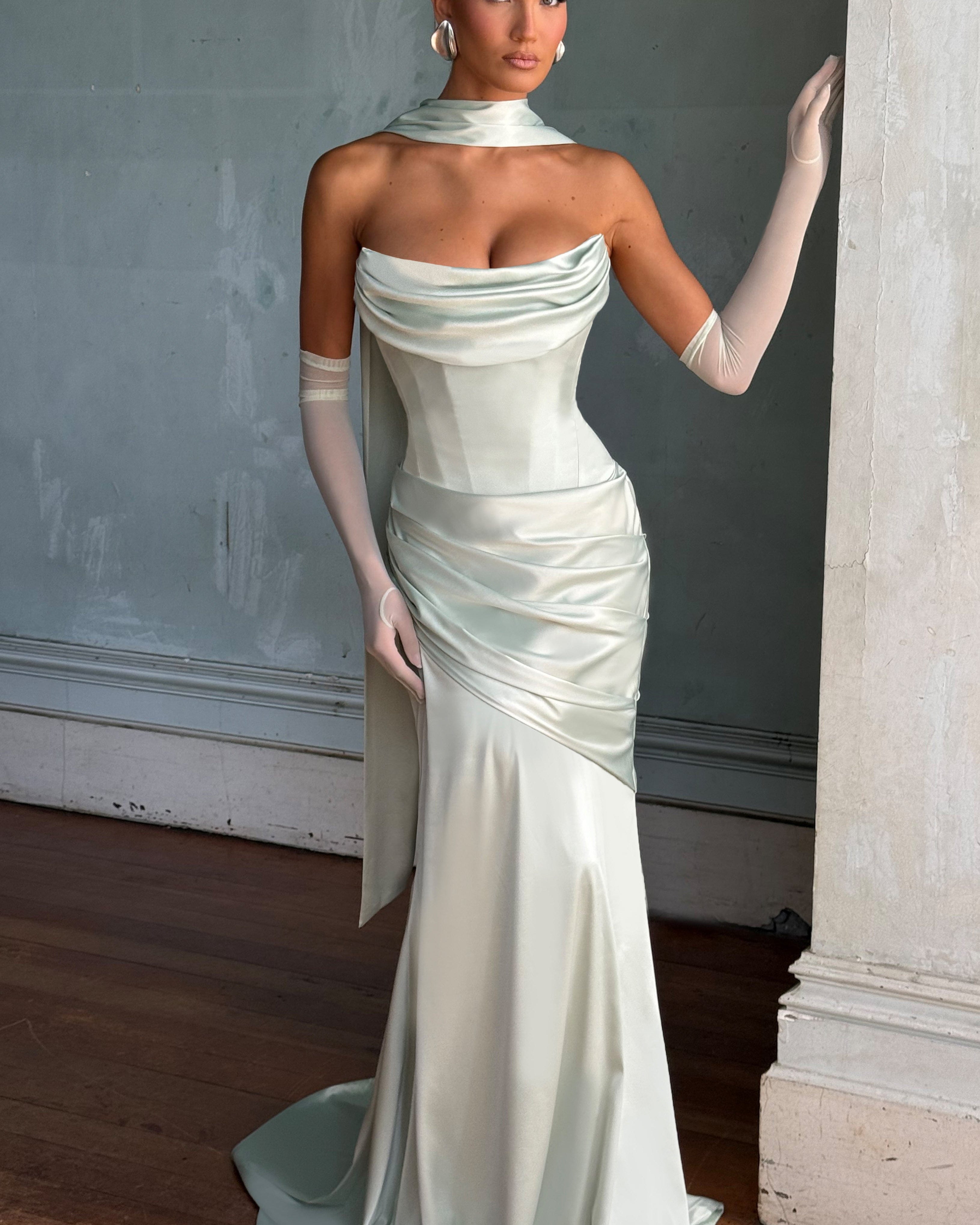 Kensington Maxi Elbise – Mint