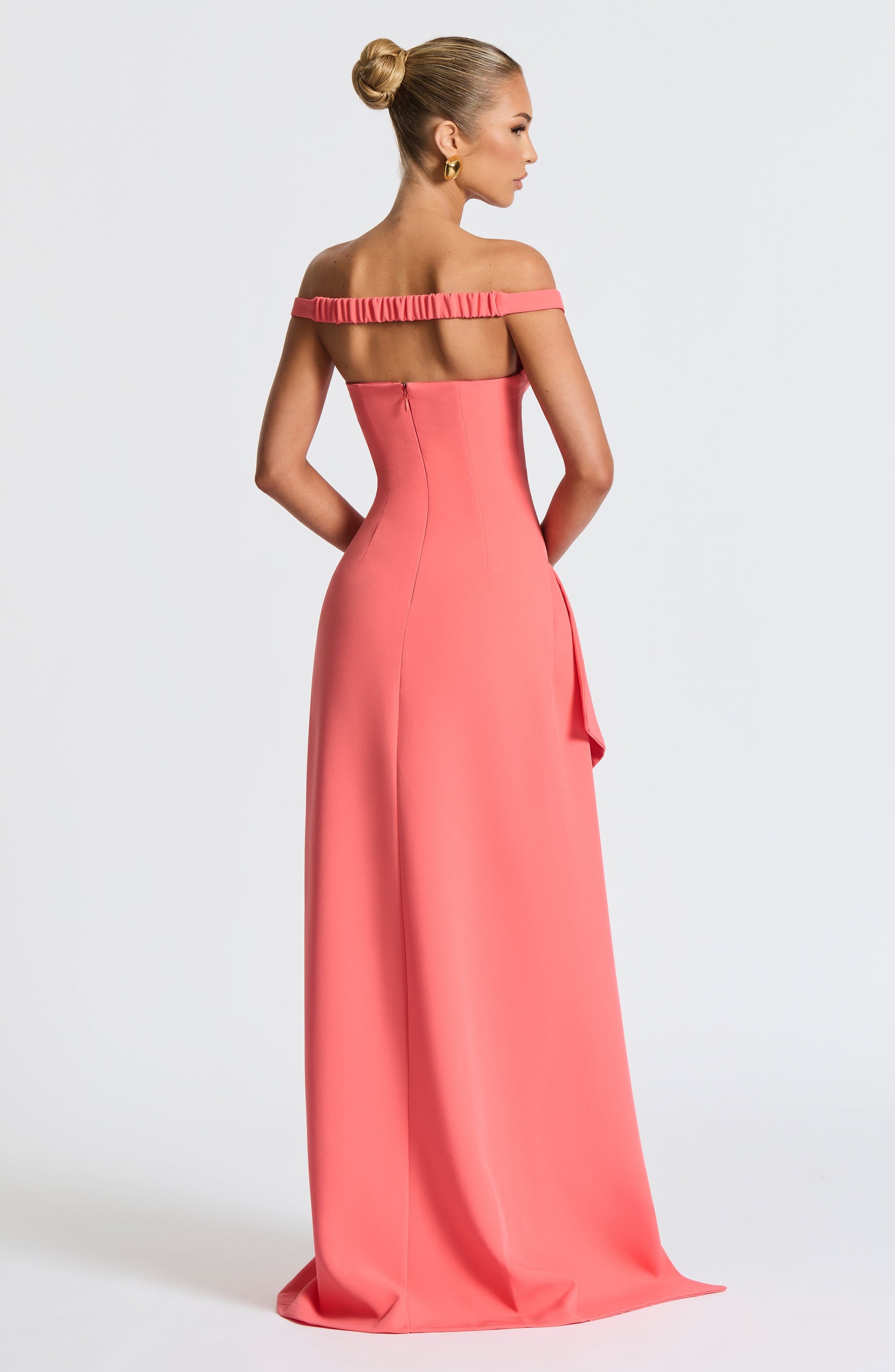 Khalesia Maxi Elbise – Coral Pembe