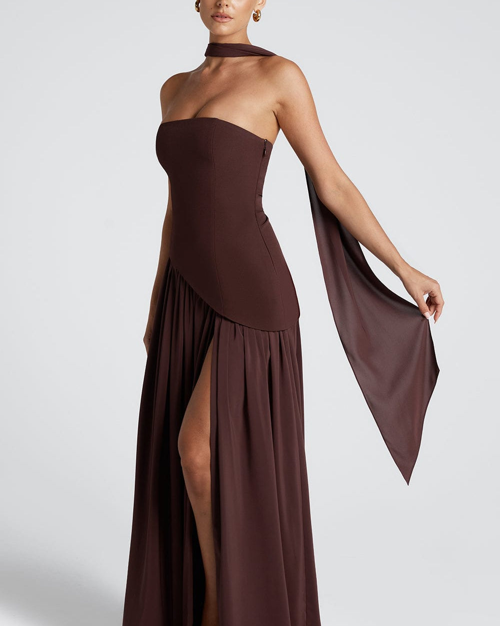 Maliyah Maxi Elbise – Çikolata