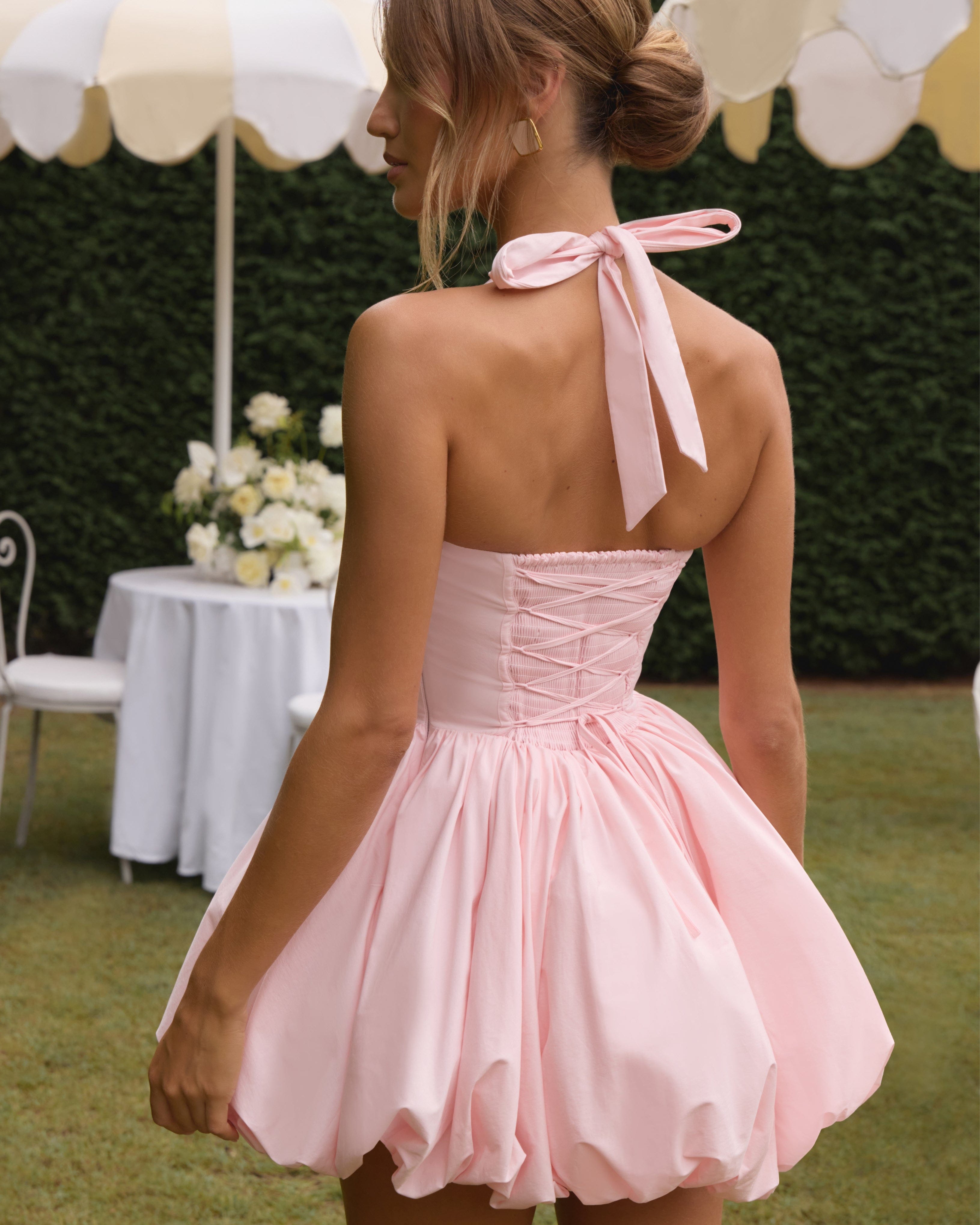 Maricia Mini Elbise – Pudra