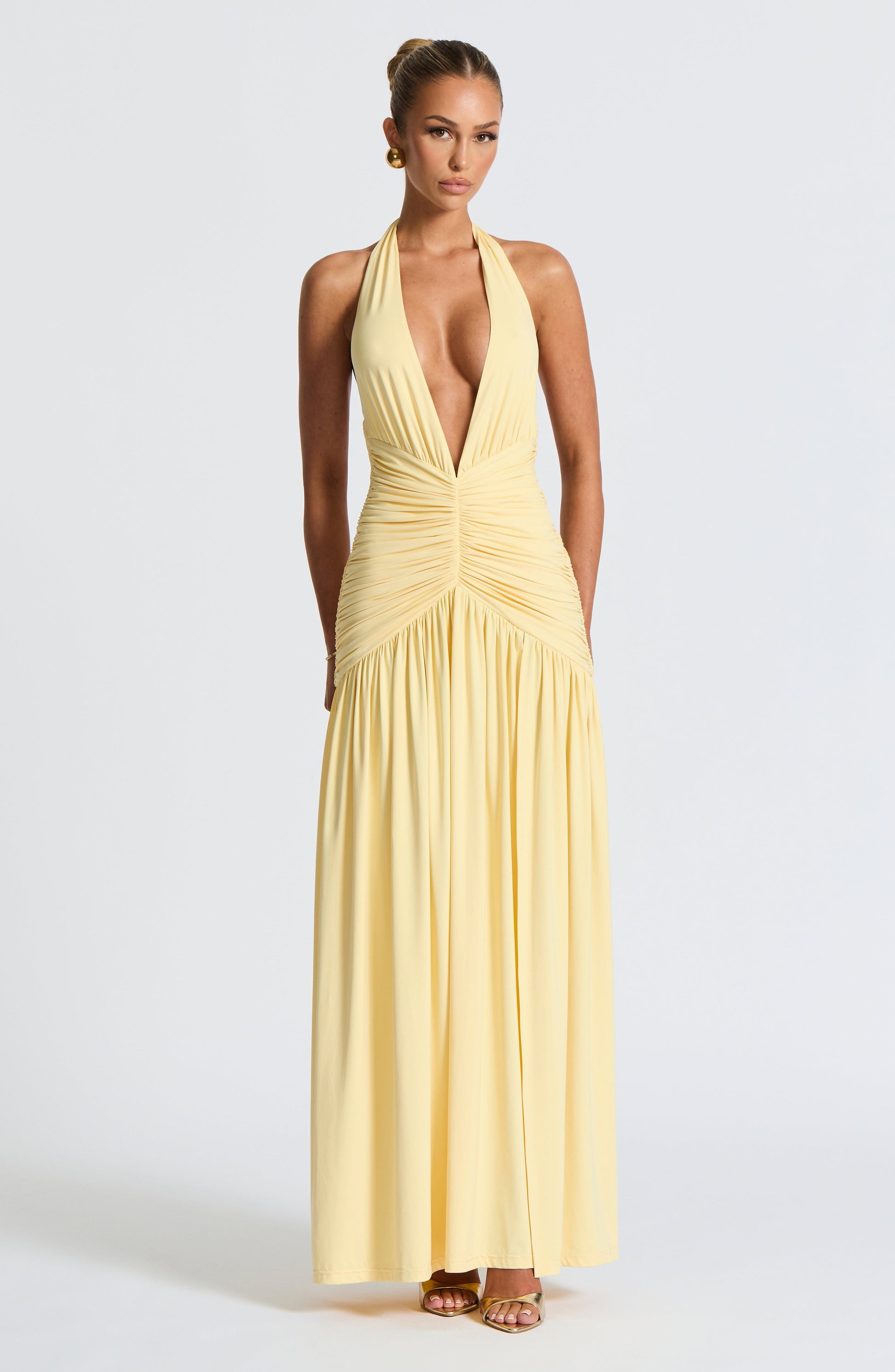 Melania Maxi Elbise – Limon