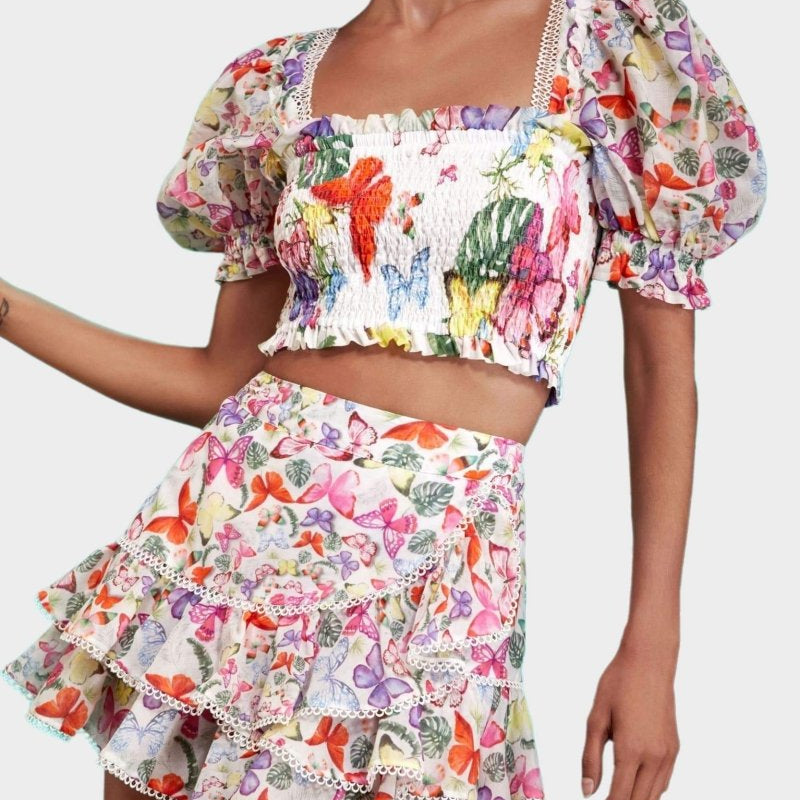 Mona Kelebek Baskılı Set