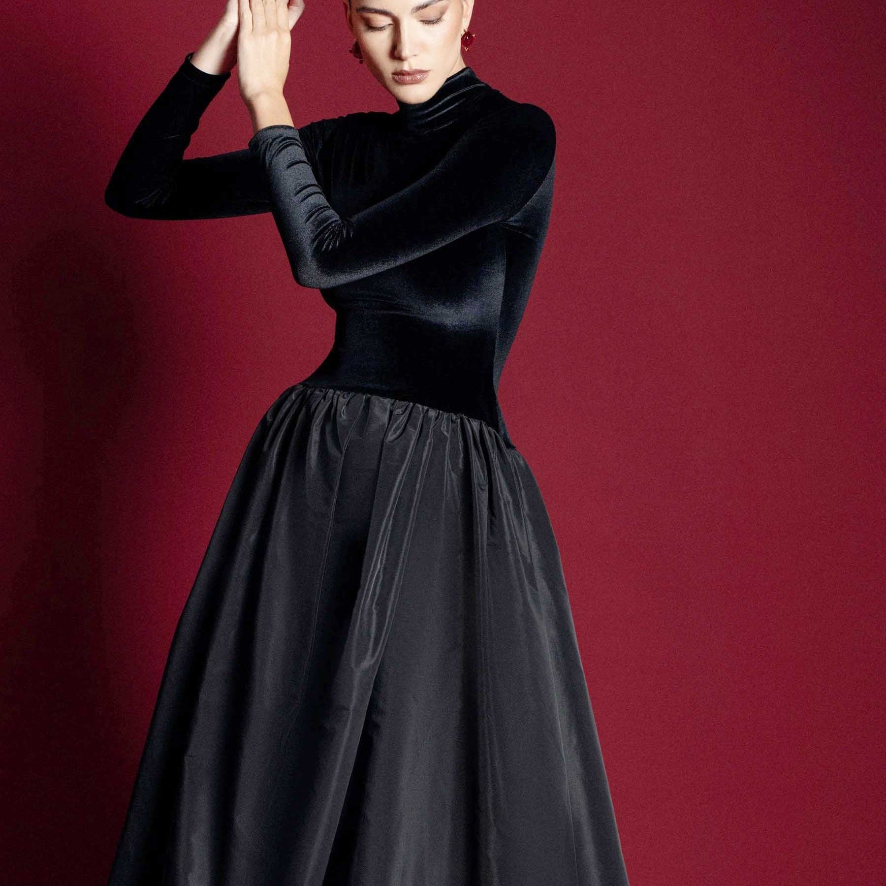 Florienne Uzun Kollu Midi Elbise