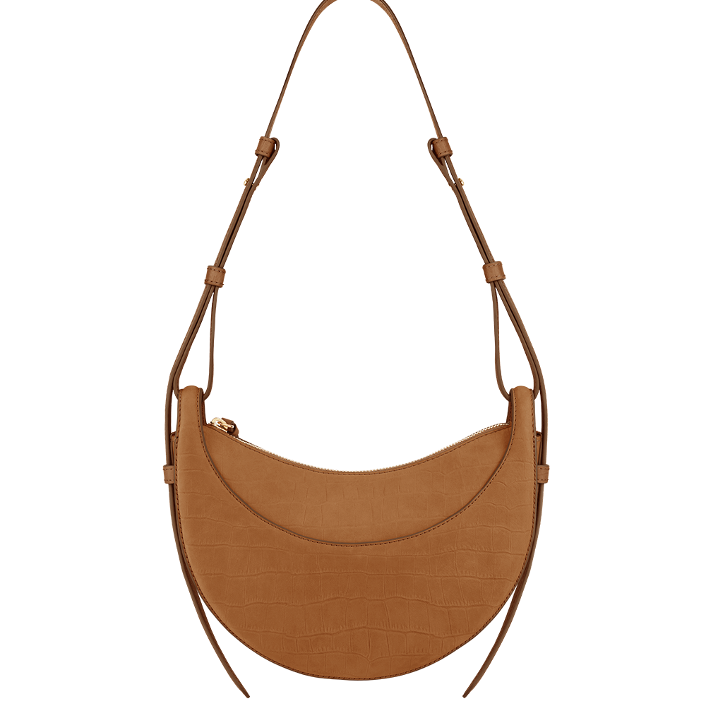 Avelin Omuz Çantası - Yılan derisi taba