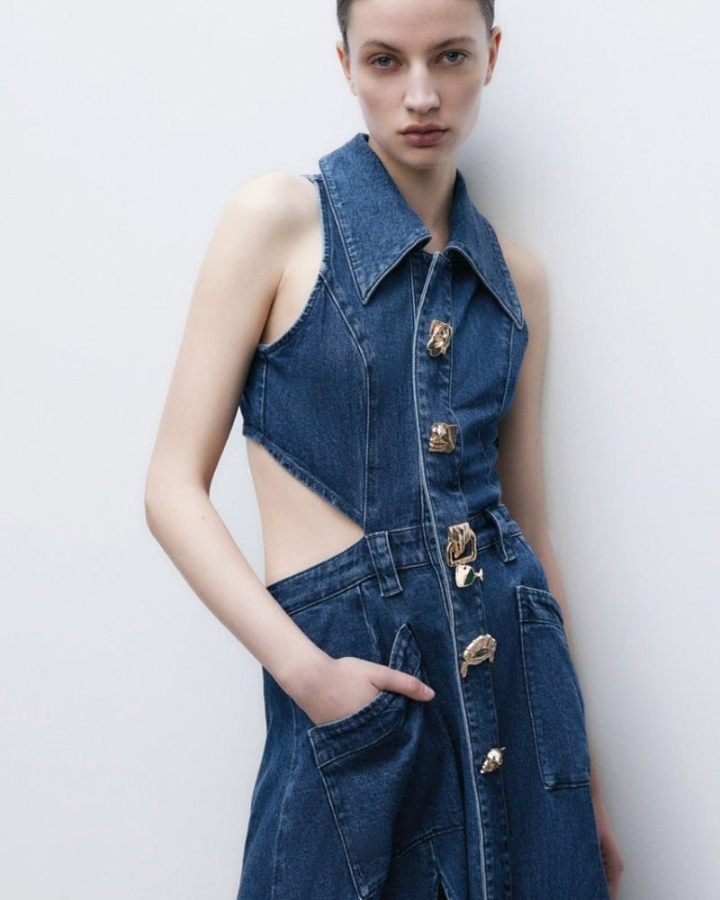 Regina Yaka Kesim Kot Uzun Elbise