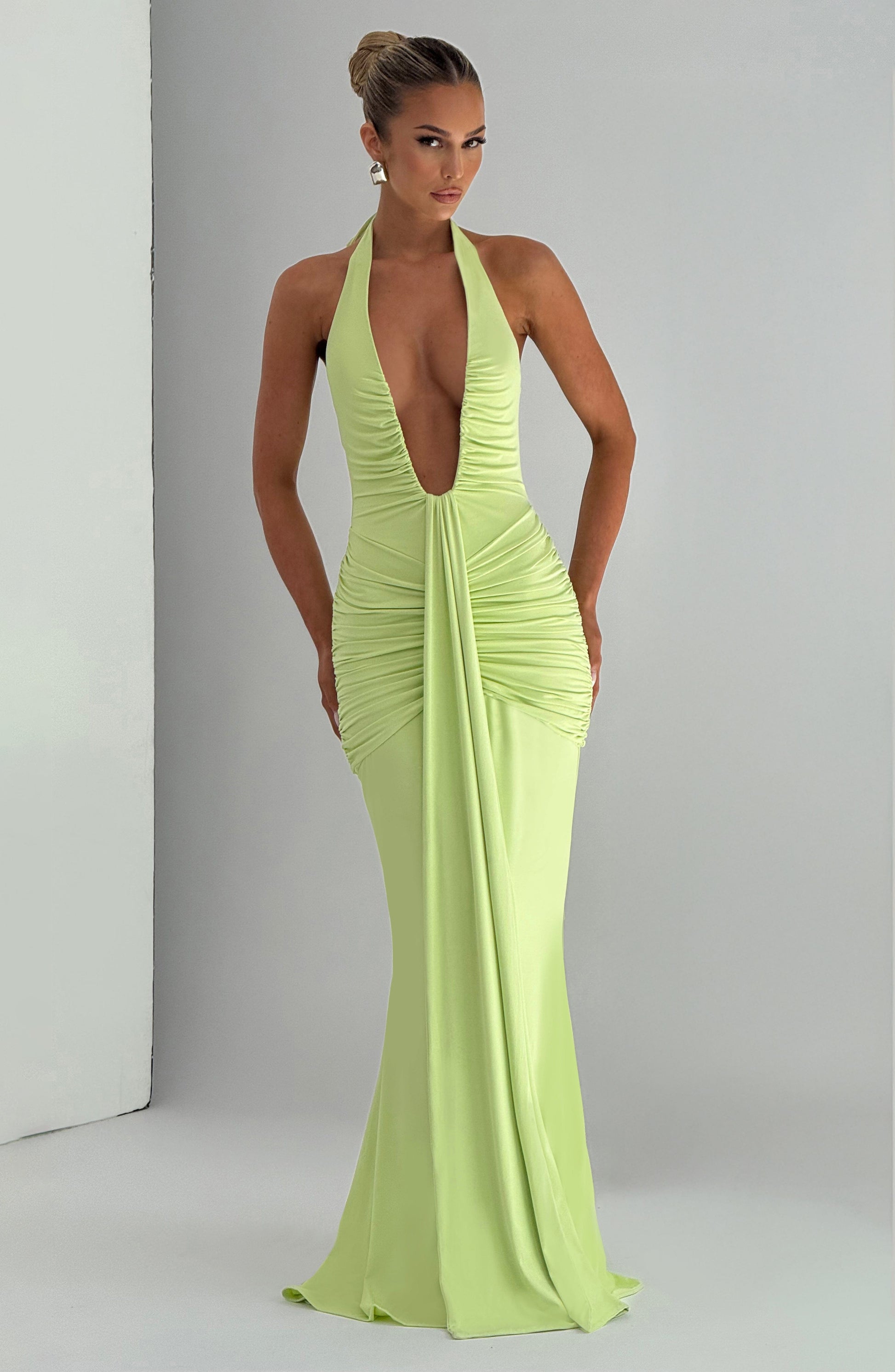 Rosetta Maxi Elbise – Lime