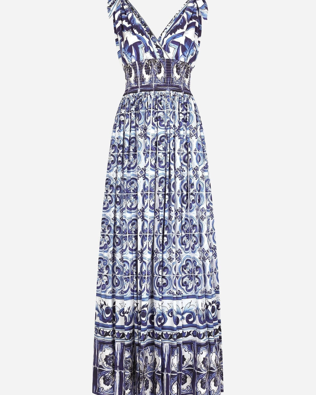 Sibyl Baskılı Düğümlü Askılı Uzun Elbise