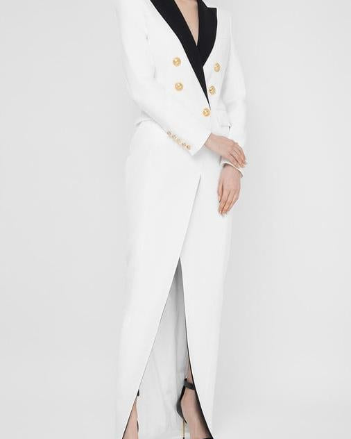 Silas Colorblock Smokin Uzun Blazer Elbise