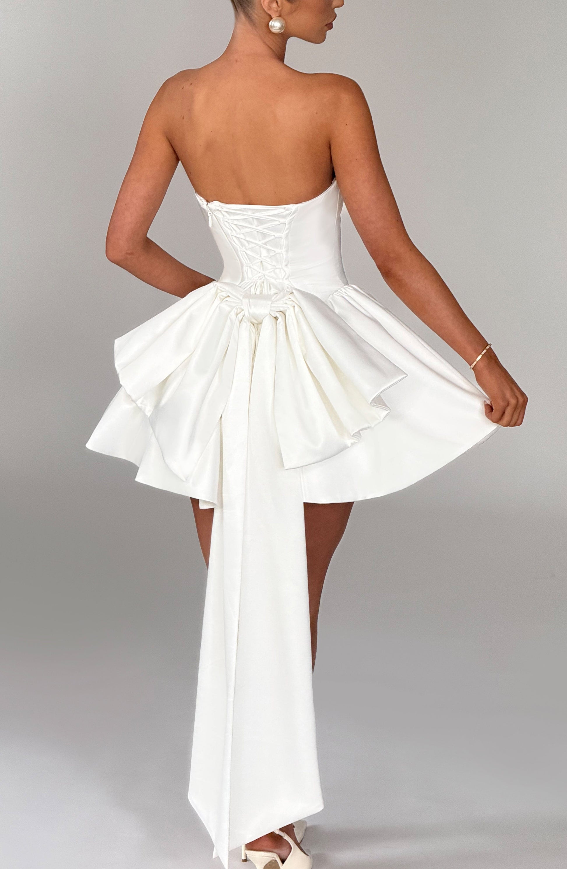 Trinity Mini Elbise - Ivory